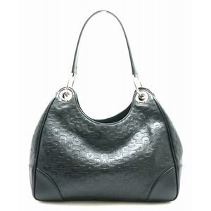 Gucci Horsebit Handbag Leather Black